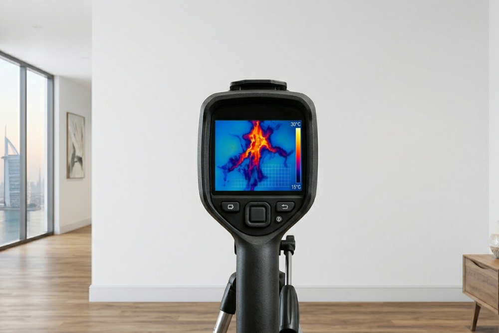 Quick Fix Dubai leak detection specialist surveying property